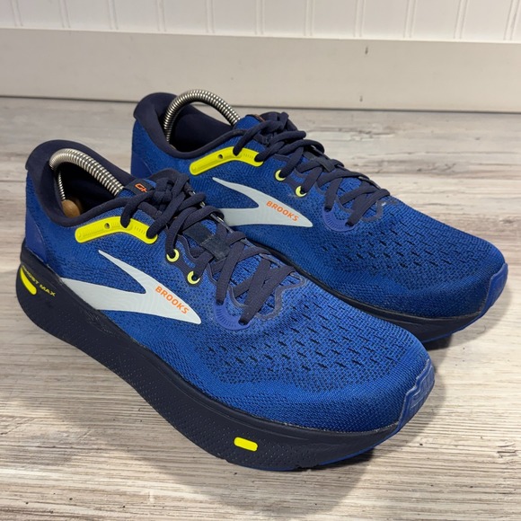 Brooks Blue and Yellow Athletic Shoes - Picture 2 of 13